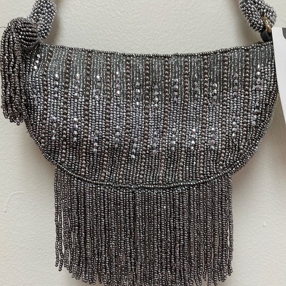 New Anthropologie Mini Half Moon Beaded Shoulder Bag!!🔥🔥🔥 - Picture 6 of 16